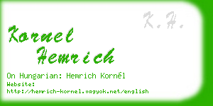 kornel hemrich business card
