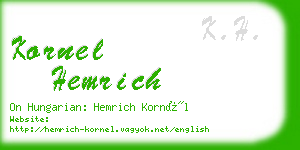 kornel hemrich business card